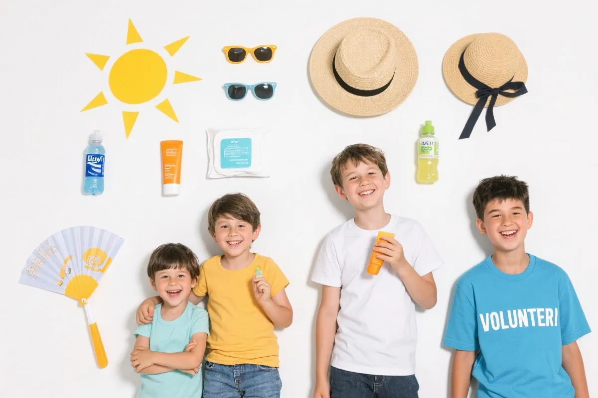 四类人群的观赛与户外工作防晒随身包平铺示意